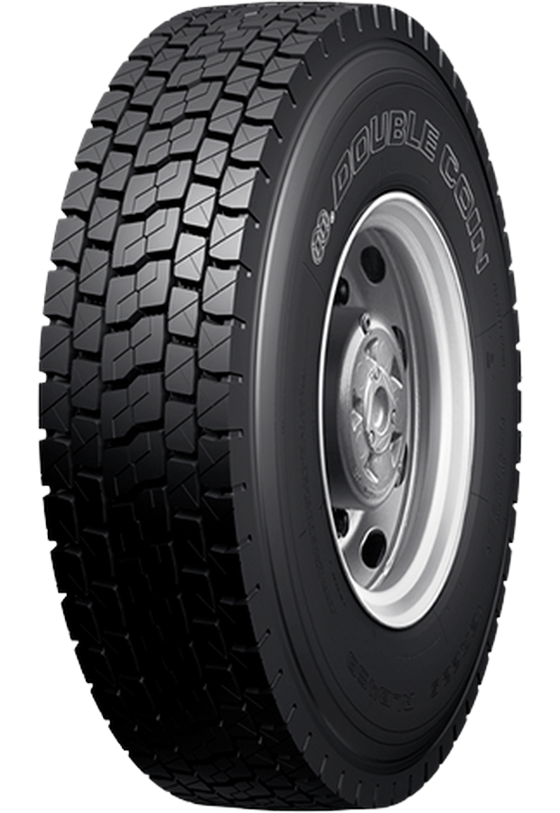 Double Coin RLB458 truck drive tyre, three-quarter view