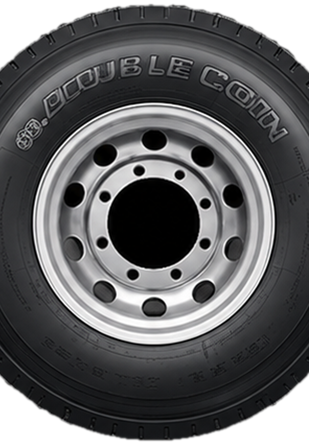 Double Coin RLB458 truck drive tyre, rear view