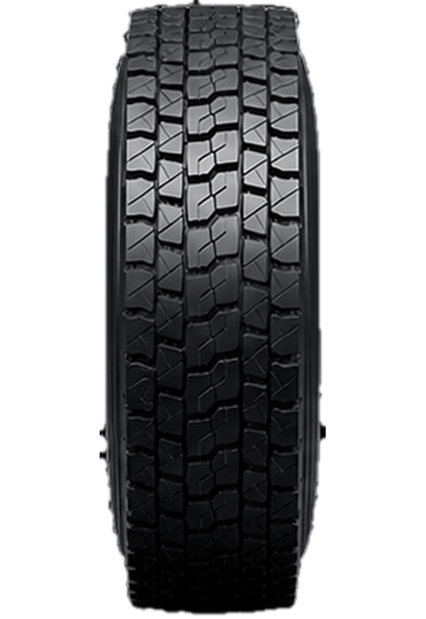 Double Coin RLB458 truck drive tyre, side tread view
